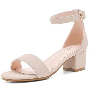 LAURMOSA GIRLS NUDE HEELS TWEEN DRESS SHOES OPEN TOE DRESS SANDALS SIZE 5 KIDS H